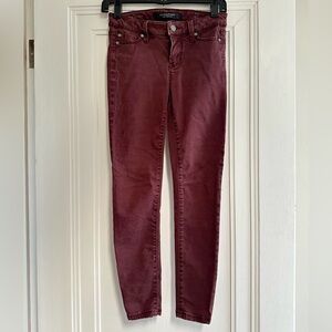 Liverpool Women's Low-Rise Maroon Skinny Jeans - Size 25P
